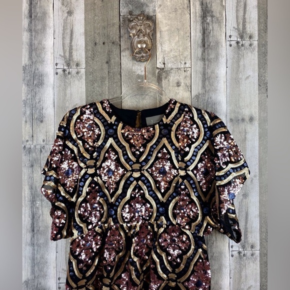 NWT By Anthropologie Amalia Sequined Tunic Dress Size XXS Petite - Picture 4 of 16